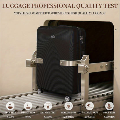 YSTYLE 3pcs/5pcs Luggage Set – ABS Carry-On Suitcases with 360° Silent Spinner Wheels & TSA Combination Lock