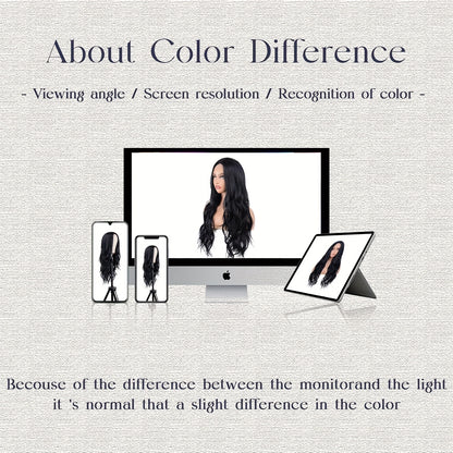 28-inch Black Body Wave Wig - Adds a Sense of Elegance to Long Curly Hair. Offers Natural Shine. A Sophisticated Girl's Style. Perfect for Themed Parties and Everyday Party Gatherings. Must-have for Regular Parties and Gather