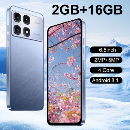 Smartphone with Dual SIM Dual Standby, 3G, 2GB of RAM, 16GB of Storage, a Large 6.5-Inch Touchscreen, 2MP And 5MP Cameras, Android 8.1