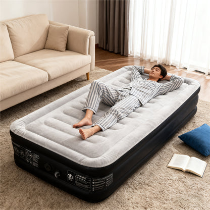 Inflatable Mattress for 1/2 Person Self-inflating Air Mattress Air Mattress (with Built-in Electric Air Pump and Air Bag) for Camping Rapid Inflation