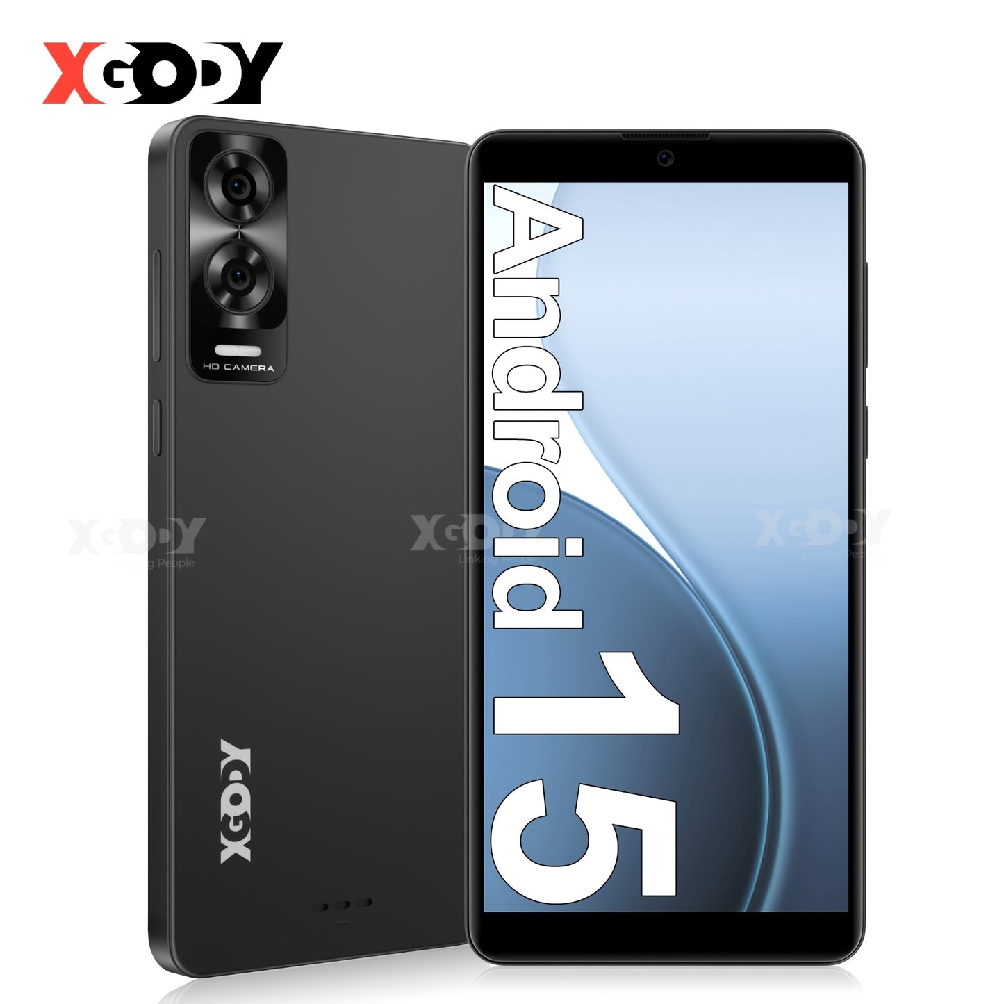 XGODY Android 15 Smartphone | 6.0" Touch Screen, 7GB RAM+32GB ROM, 4G LTE Dual SIM, Octa-Core Processor, 5MP+8MP Camera, Face Unlock, 3500mAh Battery