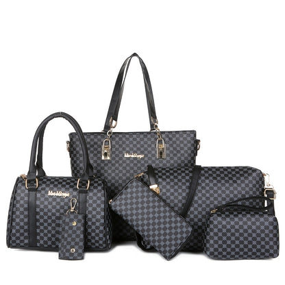 6pcs Women's Handbag Collection - Geometric Crossbody Bags with Zipper Closure, Handbags Suitable for Everyday