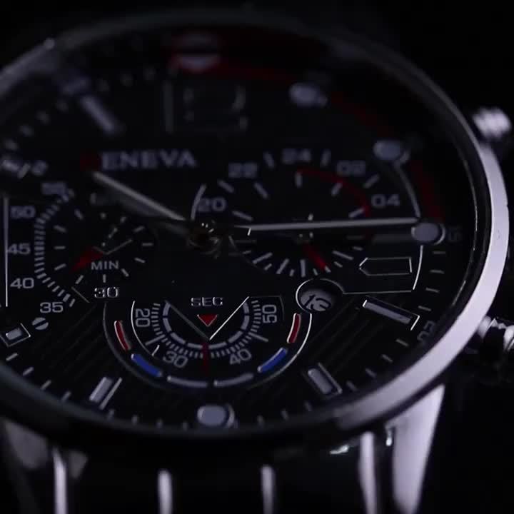 5pcs Men's Luxury Watch Set -5 Multifunctional Timed Quartz Watches with Chronograph