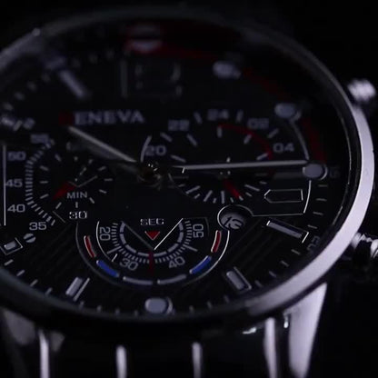 5pcs Men's Luxury Watch Set -5 Multifunctional Timed Quartz Watches with Chronograph