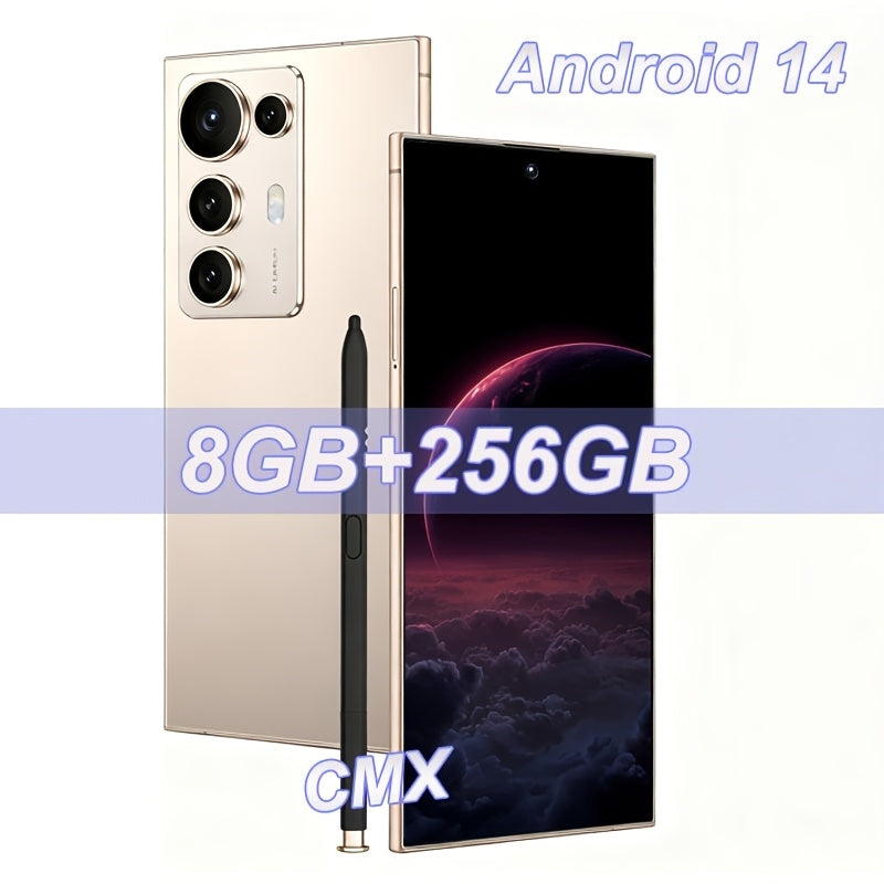 S25 Ultra 2025 14 Smartphone, 6.8" 8GB RAM + 256GB Storage, Sharp HD Front/Rear Cameras