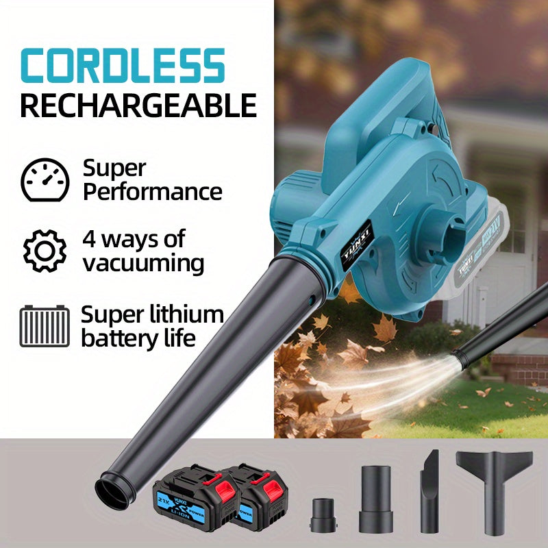 Battery Blower, 300W 12000 rpm for lawn care, leaf removal