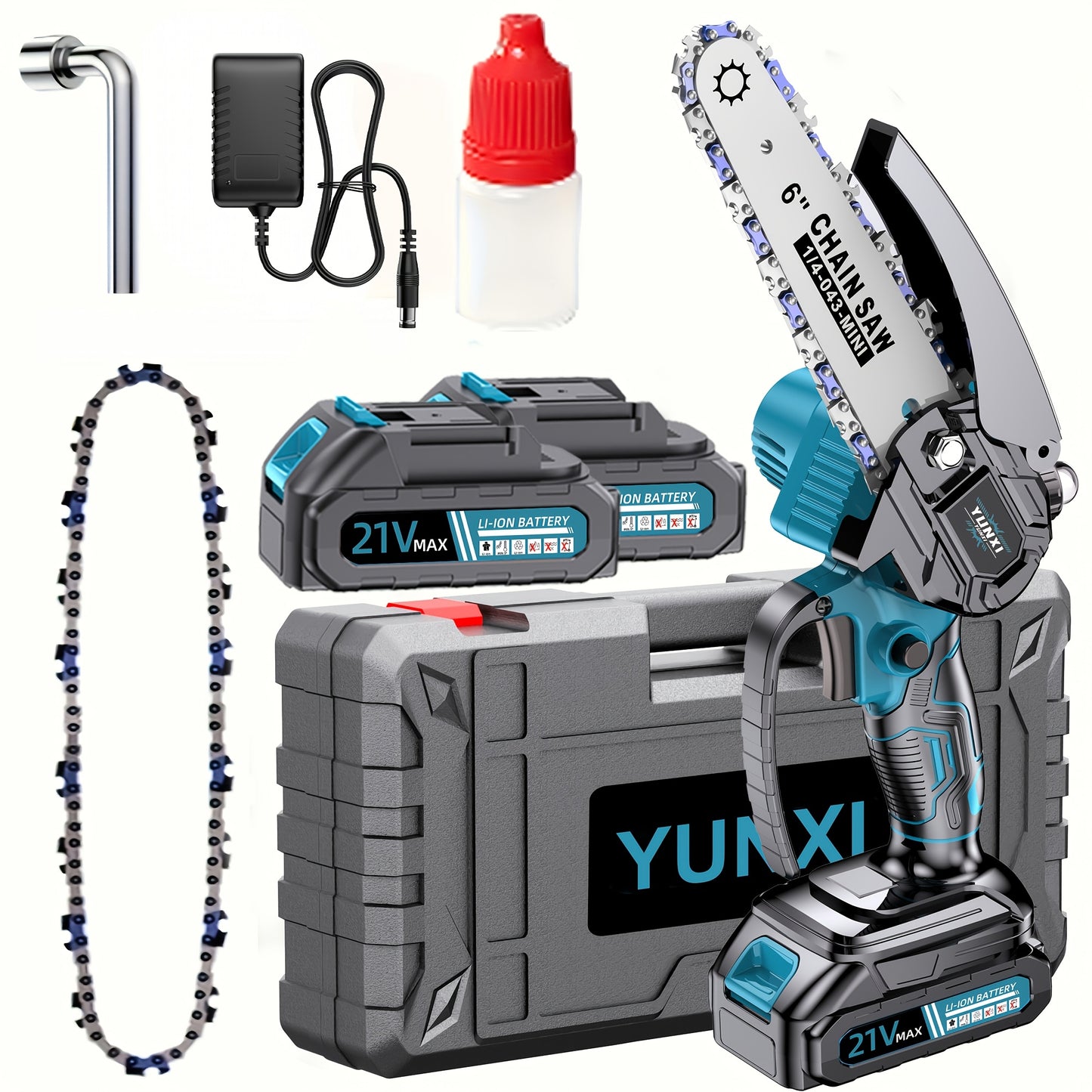 New Mini Chainsaw Wireless, Lightweight and Portable Handheld Electric Tree Cutting Machine