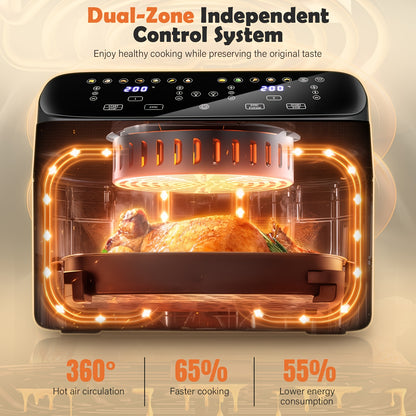 Tristar Aerofryer 10L Friggitrice a Doppio Cestello 10 in 1 200℃, 240V