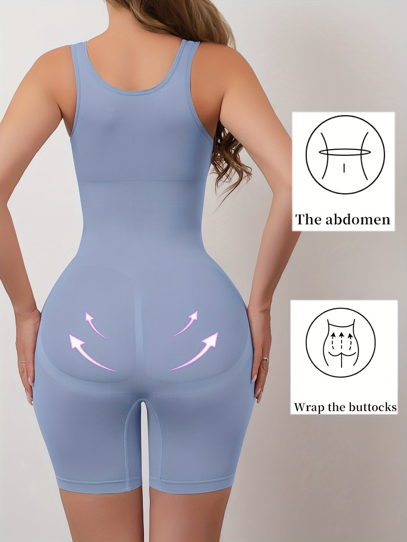 Seamless Double-Layer Compression Bodysuit – 3D Bust Lift & High-Support Tummy Control Shapewear