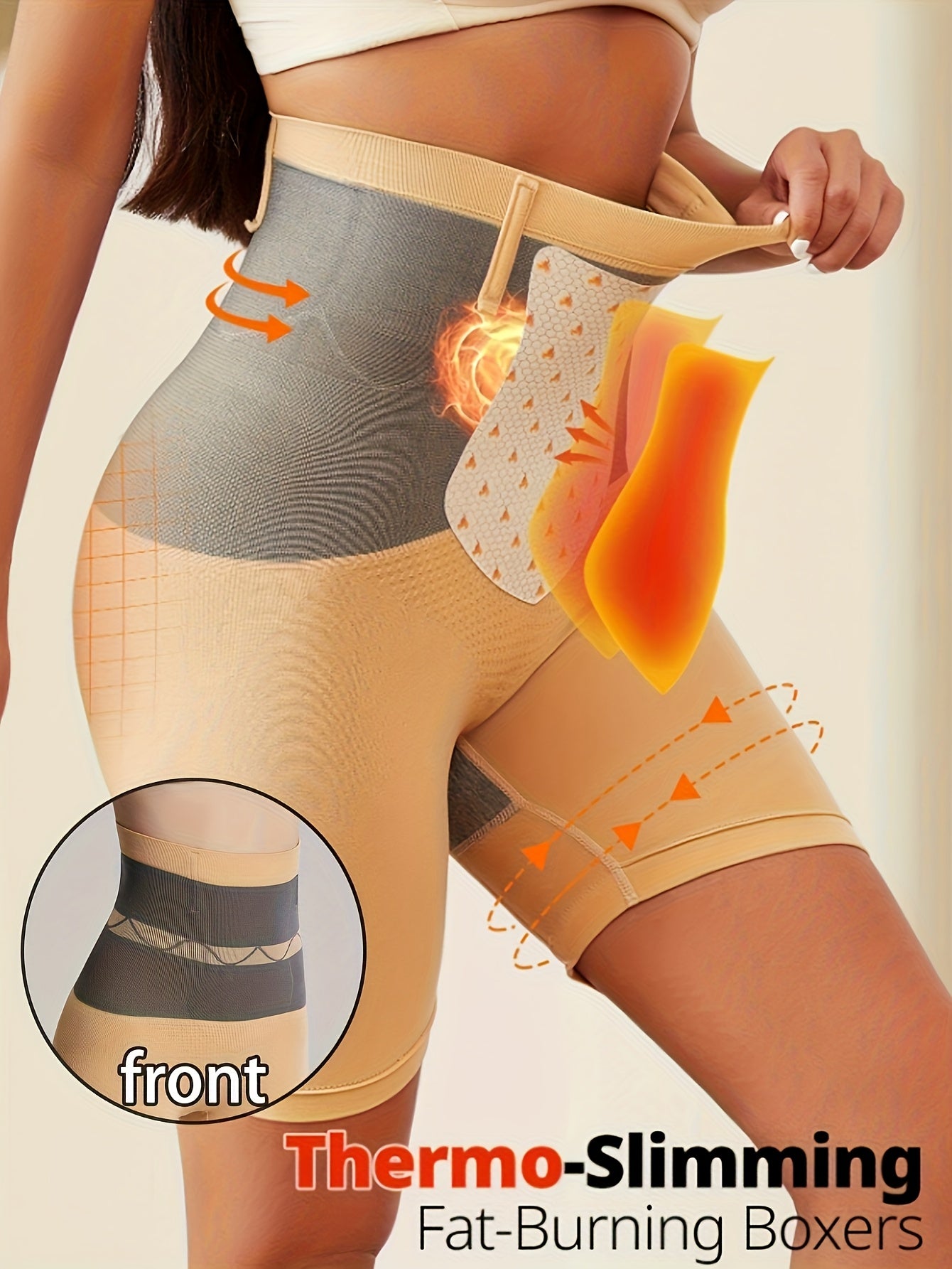1PC Burning Thermal Pants – 3-Second Warming High-Waisted Shaping Shorts for Tummy Control & Lift