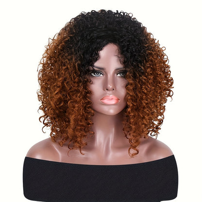35.56 Cm Afro Kinky Curly Hair Wigs For Women Kinky Curly Wigs