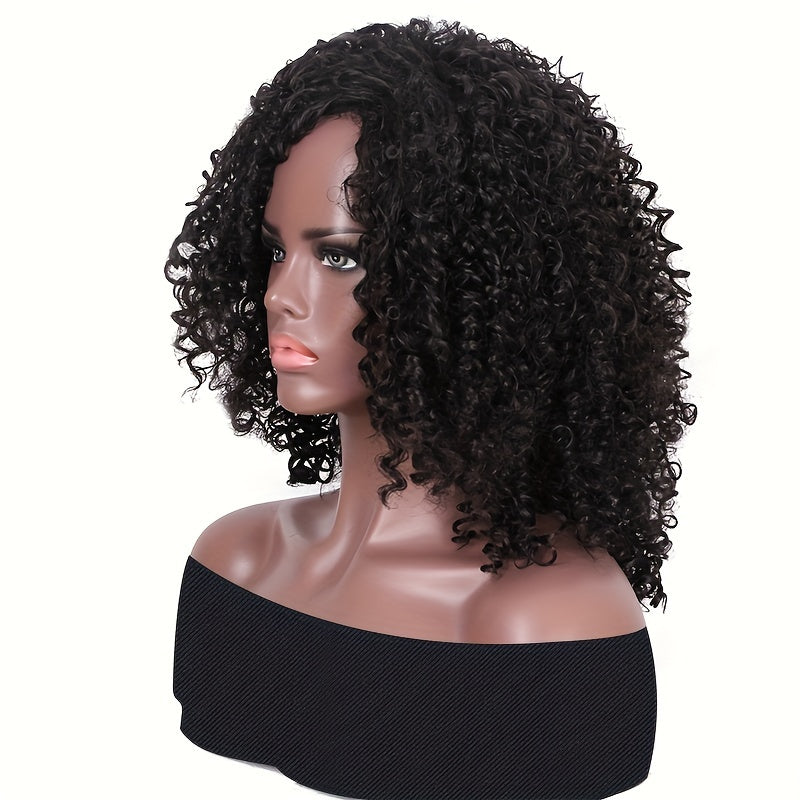 35.56 Cm Afro Kinky Curly Hair Wigs For Women Kinky Curly Wigs