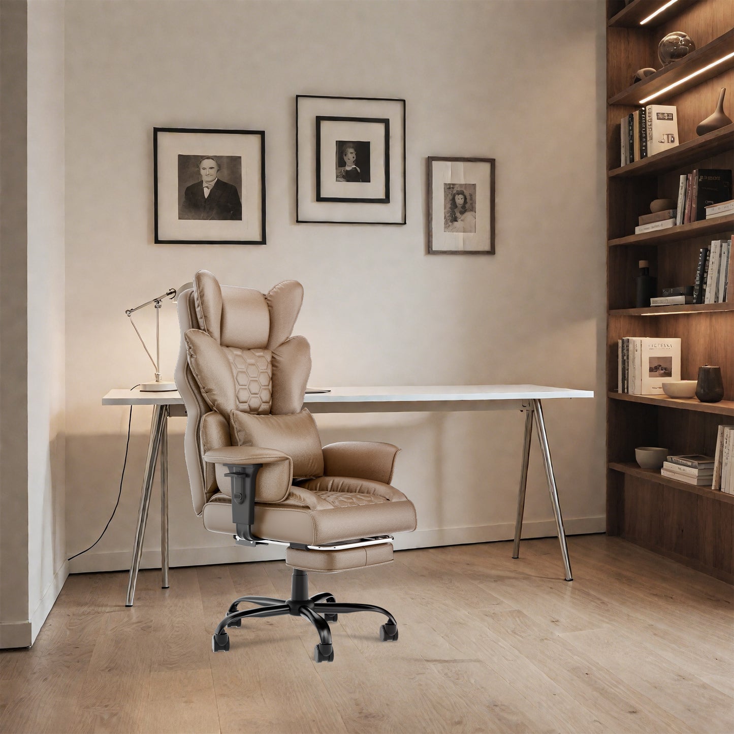 Executive Office Chair with Footrest – Ergonomic Comfort for Work & Gaming