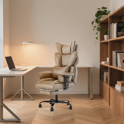 Executive Office Chair with Footrest – Ergonomic Comfort for Work & Gaming