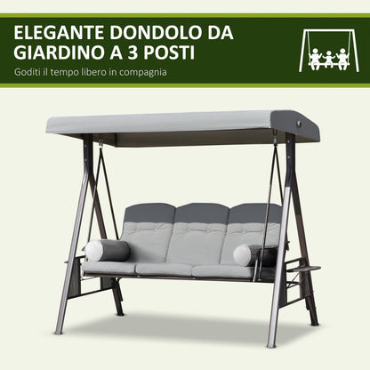 Heavy-Duty Outdoor Patio Swing Chair with Cup Holders & Cushions (360 kg Capacity)