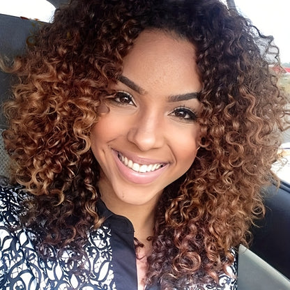 35.56 Cm Afro Kinky Curly Hair Wigs For Women Kinky Curly Wigs