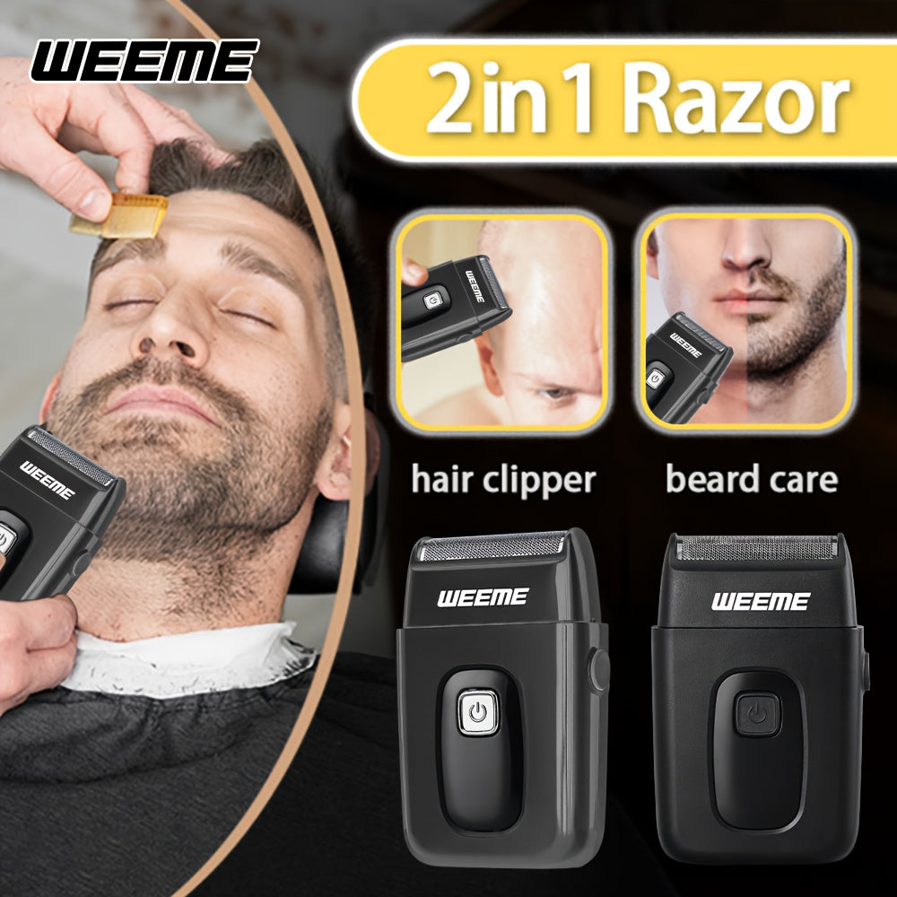 3 Piece Professional Hair Clipper for Men + Beard Trimmer + Electric Razor Kit