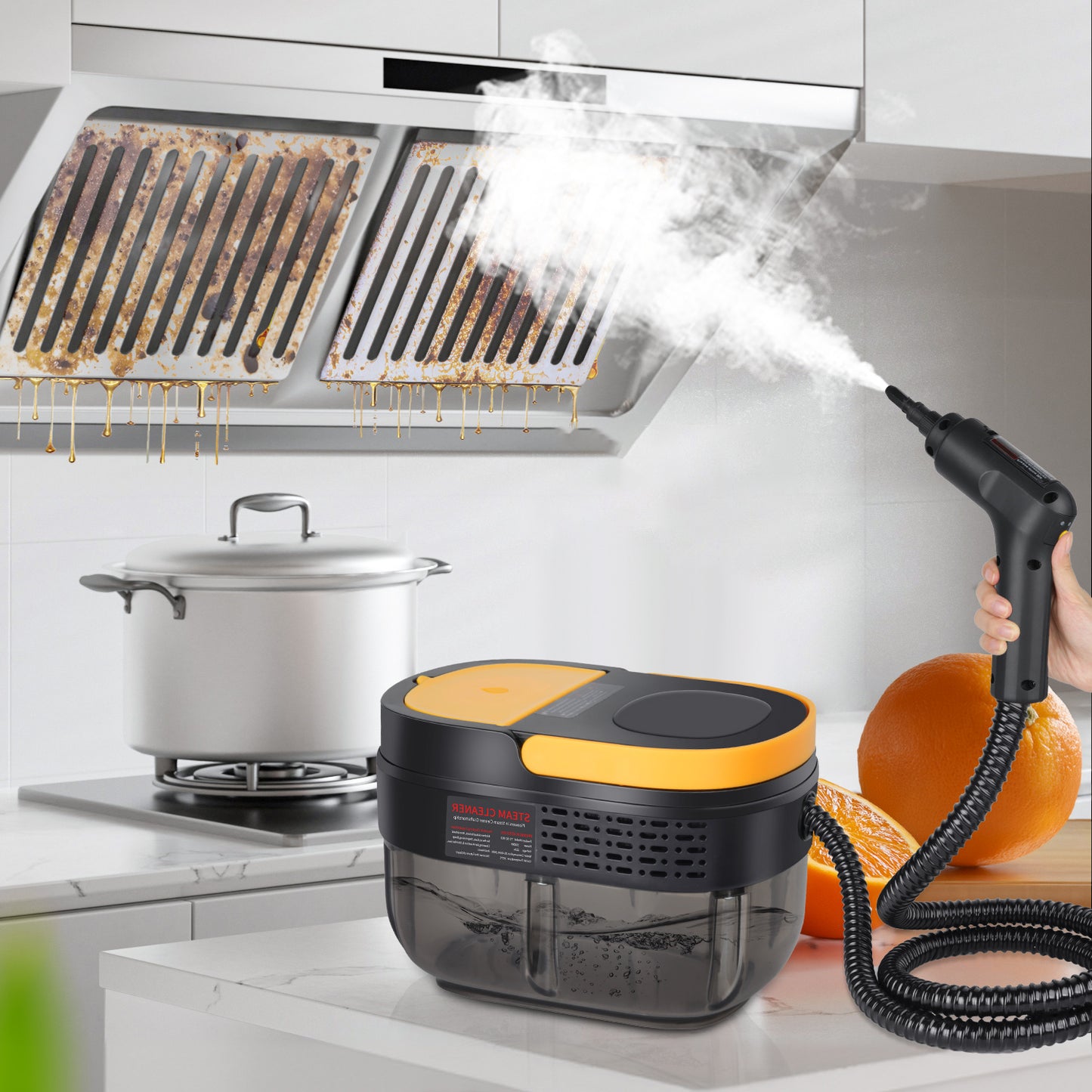 2500W High Power Steam Cleaner for Oil, Smoke, and Floor Extractors