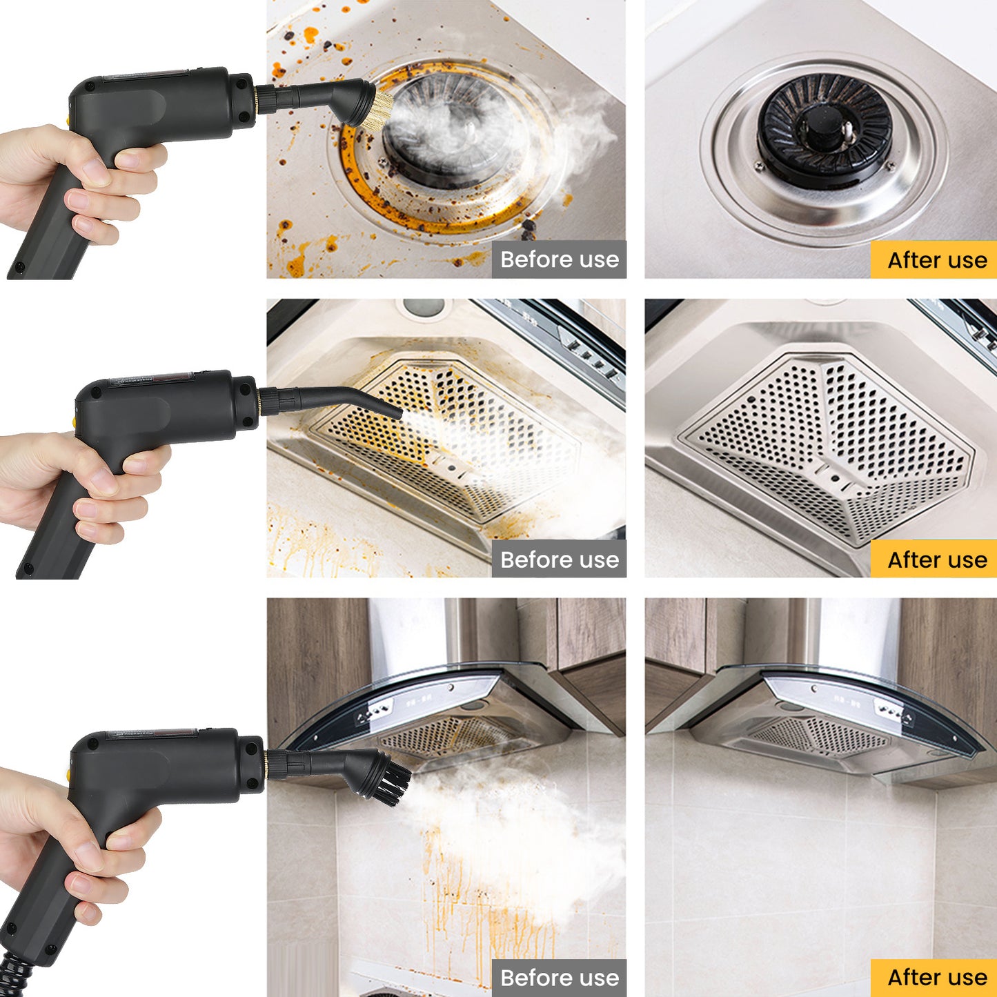 2500W High Power Steam Cleaner for Oil, Smoke, and Floor Extractors