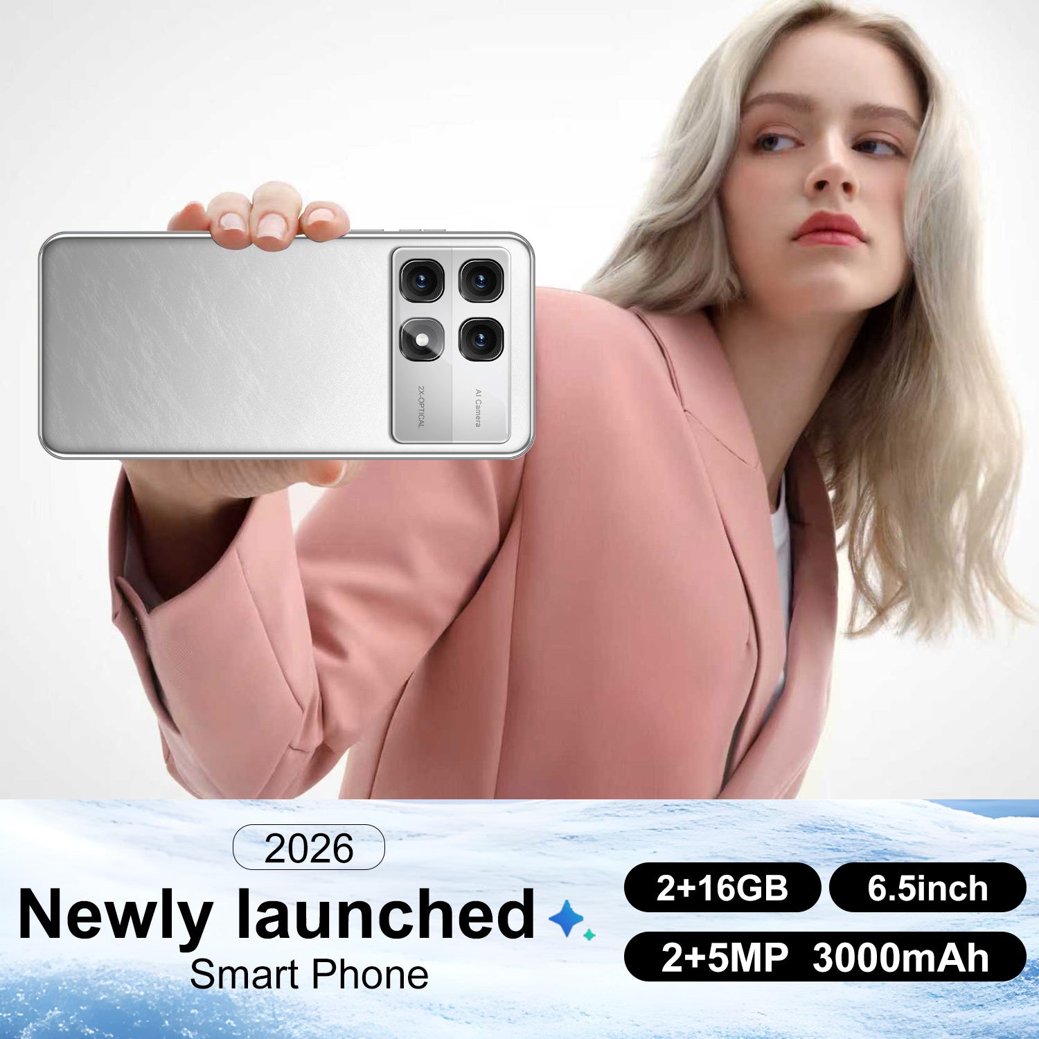 Smartphone with Dual SIM Dual Standby, 3G, 2GB of RAM, 16GB of Storage ...