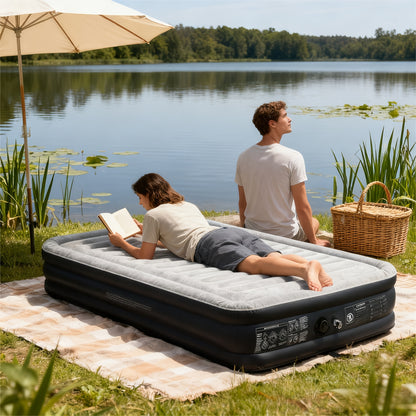 Inflatable Mattress for 1/2 Person Self-inflating Air Mattress Air Mattress (with Built-in Electric Air Pump and Air Bag) for Camping Rapid Inflation