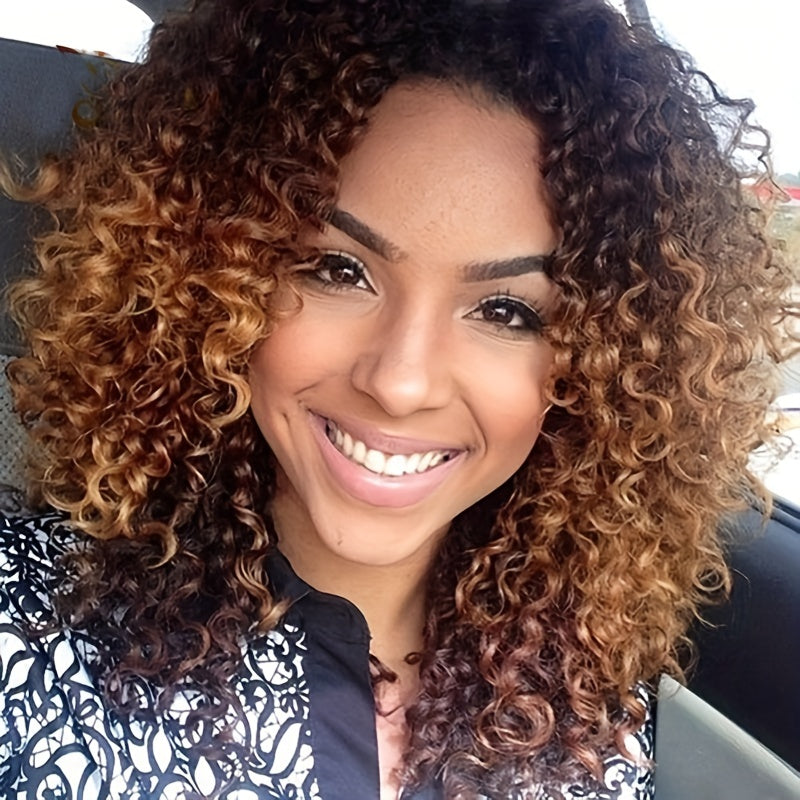 35.56 Cm Afro Kinky Curly Hair Wigs For Women Kinky Curly Wigs