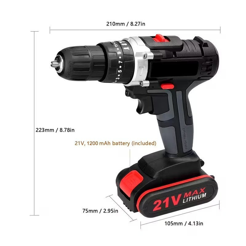 TRAPANO AVVITATORE A BATTERIA 21V 3 IN 1 – POTENZA, PRECISIONE E AFFIDABILITÀ