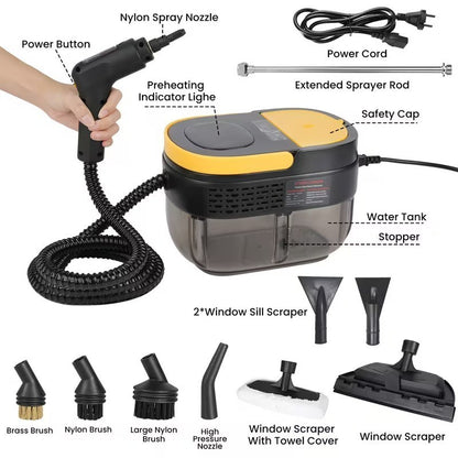 Pulitore a vapore 2500 W ad alta potenza per estrattori olio, fumo, pavimenti