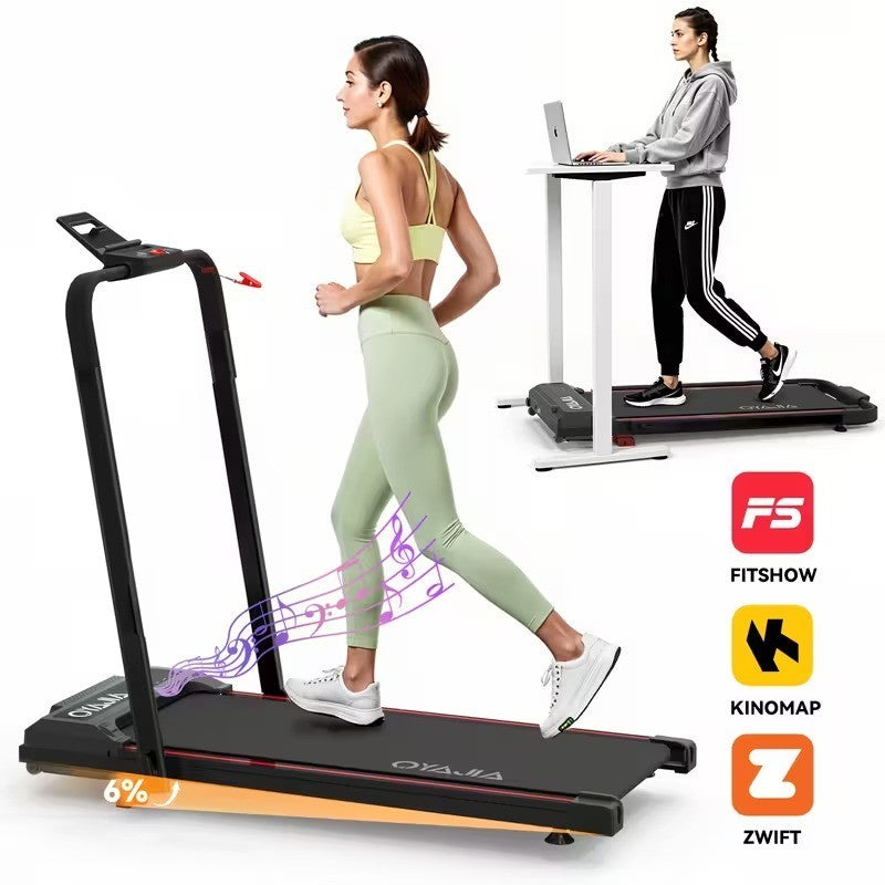 Tapis Roulant Elettrico Silenzioso Pieghevole Regolabile Velocità 12 km/h, LED