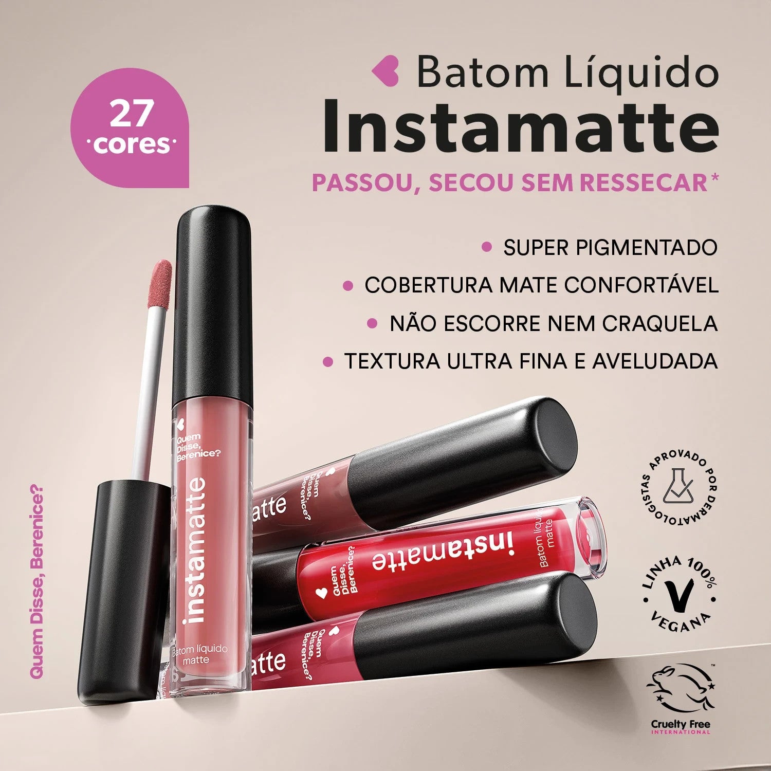 Amendoli Instamatte Beige Liquid Lipstick 4ml