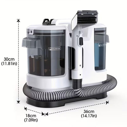 PULITORE PORTATILE TAPPETI E TAPPEZZERIA 600W Sistema di Pulizia in 3 Fasi 20KPa