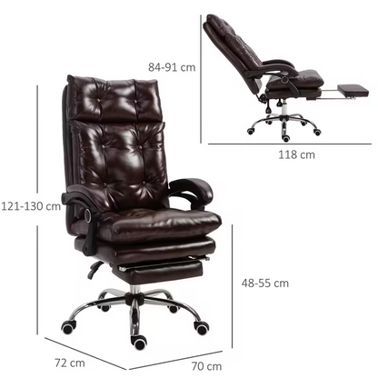 Vinsetto Sedia da Ufficio Ergonomica Presidenziale in Finta Pelle da Ufficio
