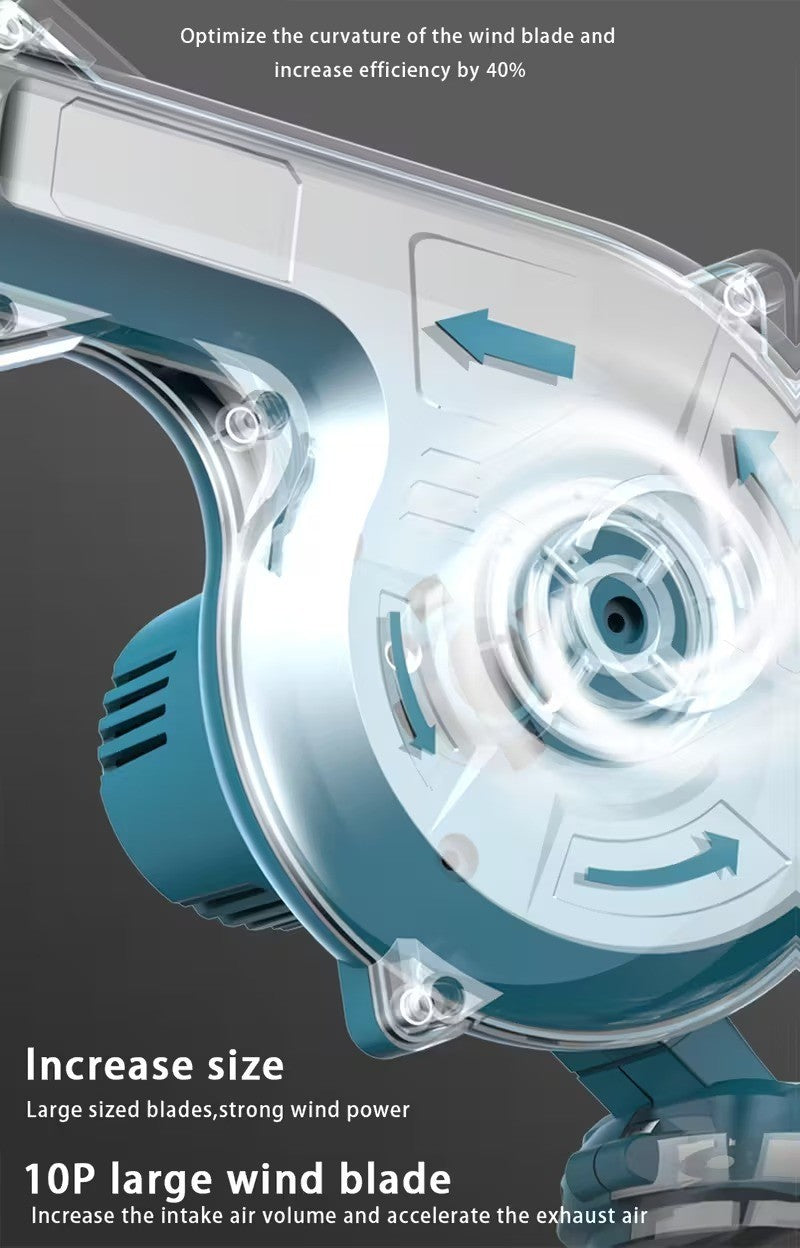 Soffiatore Batteria,300W 12000 r/min per la cura del prato, rimozione di foglie