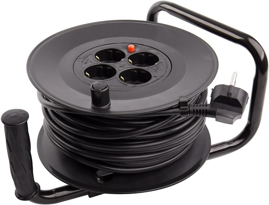  Avvolgicavo 50m con prolunga 3 x 1,5 mm con sistema anti-torsione FANTON SPA