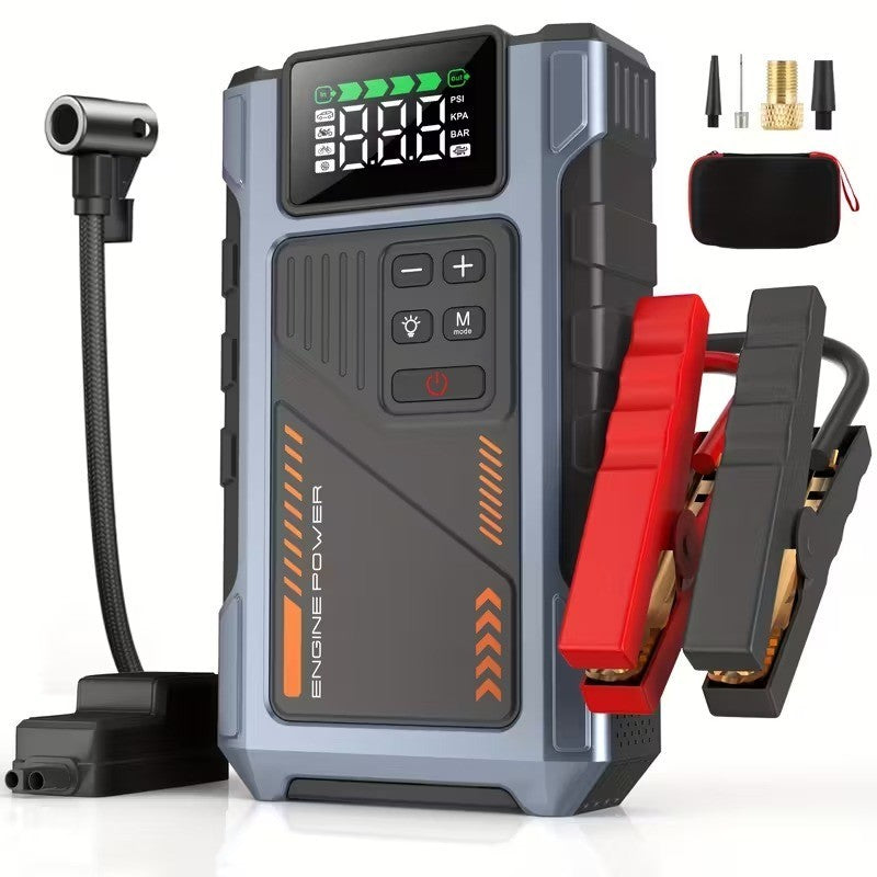 12,000mAh Jump Starter Power Pack 6000A Car Battery Booster & 150PSI LCD Display