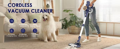 Aspirapolvere senza fili 60000PA 350W, contenitore polvere 1.1L, regolabile