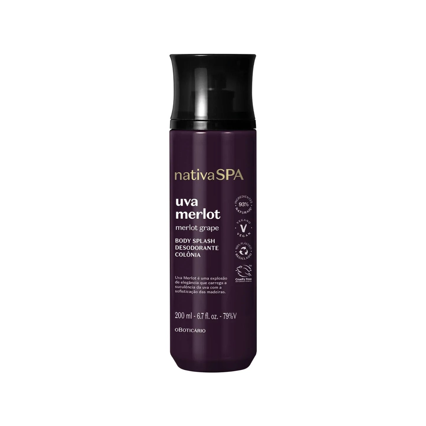 Nativa SPA Merlot Grape Body Splash Oboticario