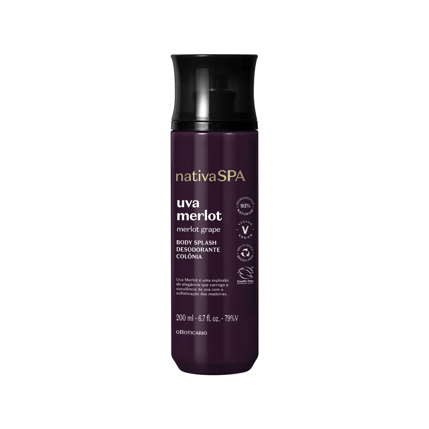 Nativa SPA Merlot Grape Body Splash Oboticario