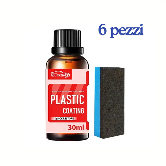 6 Kit riparazione per plastica auto da 30 ml cera nera per la riparazione inter