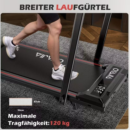 Tapis Roulant Elettrico Silenzioso Pieghevole Regolabile Velocità 12 km/h, LED