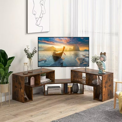 Mobile TV in legno a 3 pezzi, componibile liberamente, per TV fino a 75 pollici