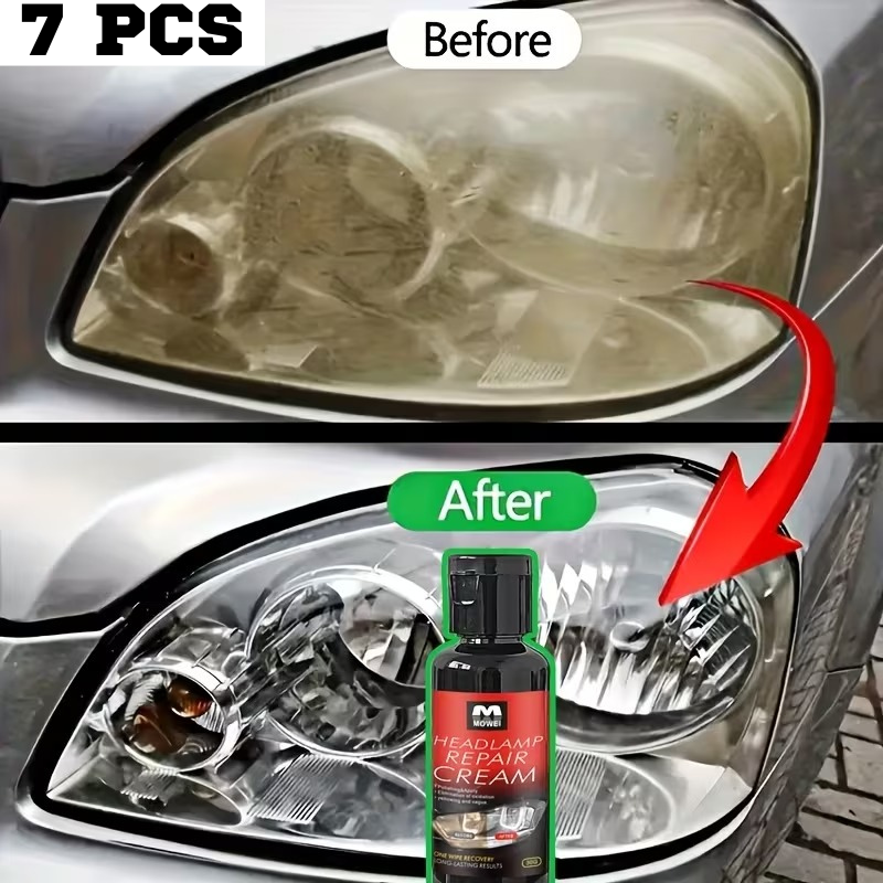 7 KIT RINNOVAZIONE FARI AUTO – LUCIDATURA E RIPARAZIONE PROFESSIONALE FARI DIY