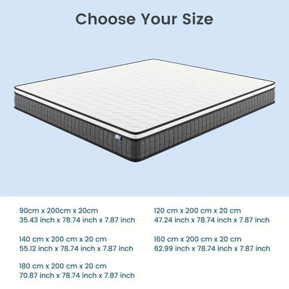 BedStory Materasso 180*200*20cm 20cm di Altezza Supporto della Postura del Corpo