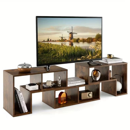 Mobile TV in legno a 3 pezzi, componibile liberamente, per TV fino a 75 pollici