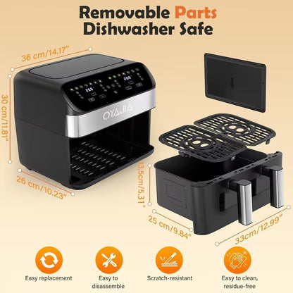 Tristar Aerofryer 10L Friggitrice a Doppio Cestello 10 in 1 200℃, 240V