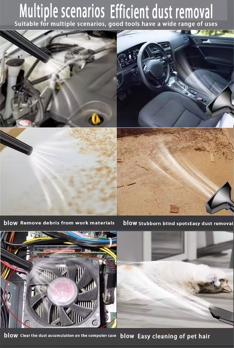 Soffiatore Batteria,300W 12000 r/min per la cura del prato, rimozione di foglie