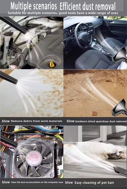 Soffiatore Batteria,300W 12000 r/min per la cura del prato, rimozione di foglie