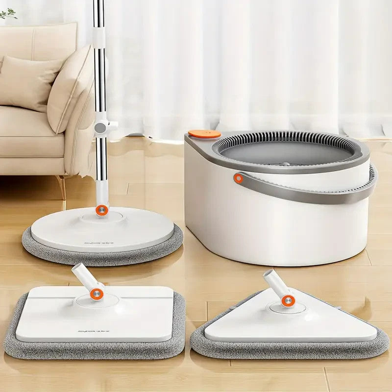 Set Mocio e Secchio con 6 Panni in Microfibra Pulitore Efficace per pavimenti