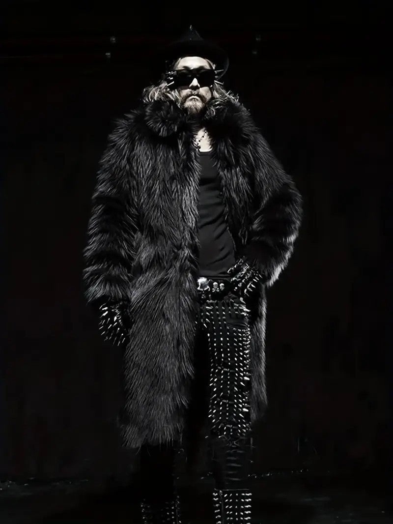 Cappotto di pelliccia sintetica da uomo cardigan invernale di lusso soffice