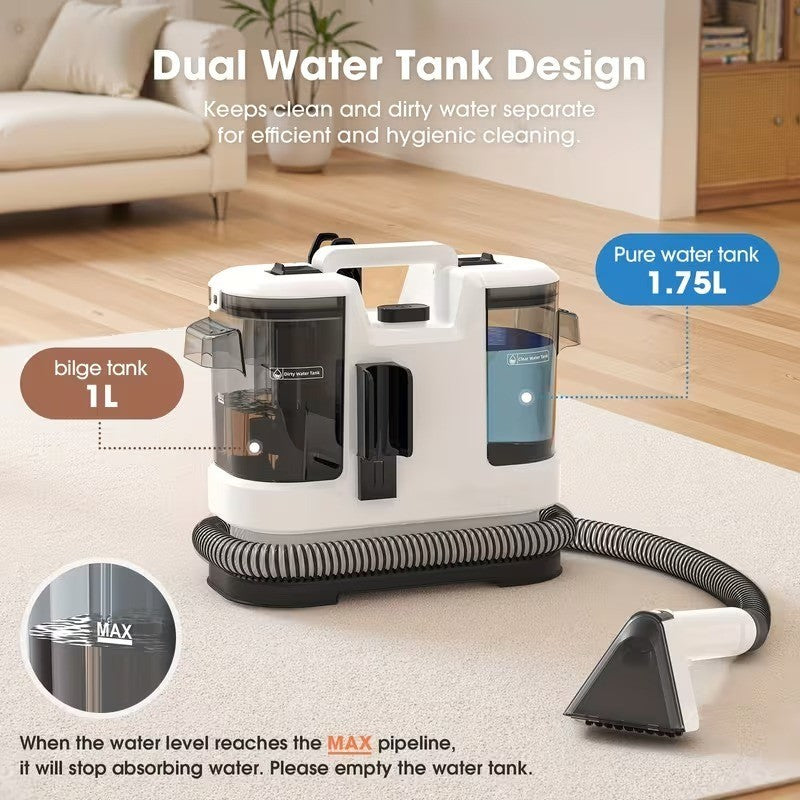 PULITORE PORTATILE TAPPETI E TAPPEZZERIA 600W Sistema di Pulizia in 3 Fasi 20KPa